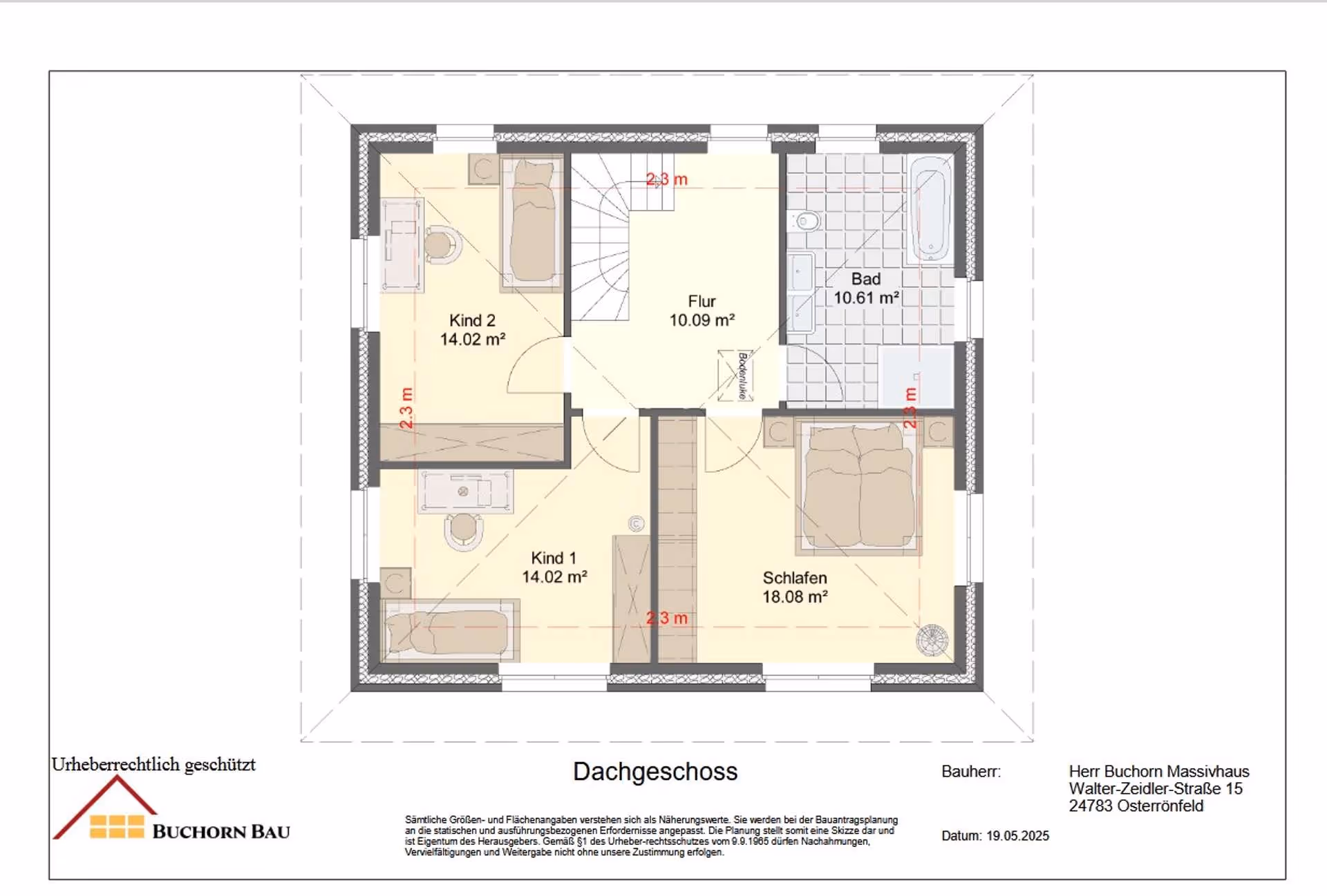 Grundriss Entwurfsplanung OG
