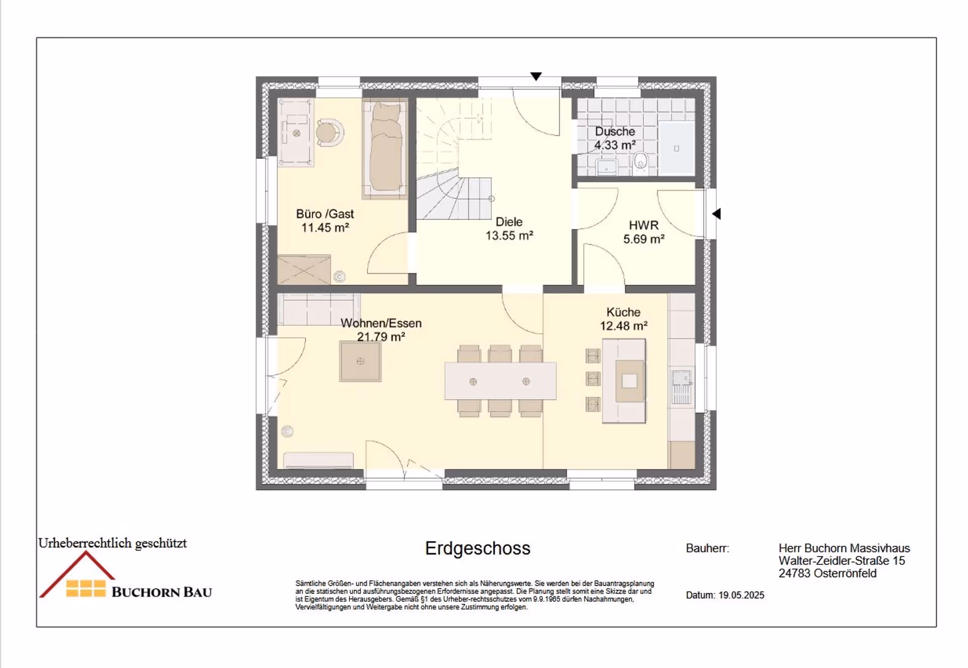 Grundriss Entwurfsplanung EG