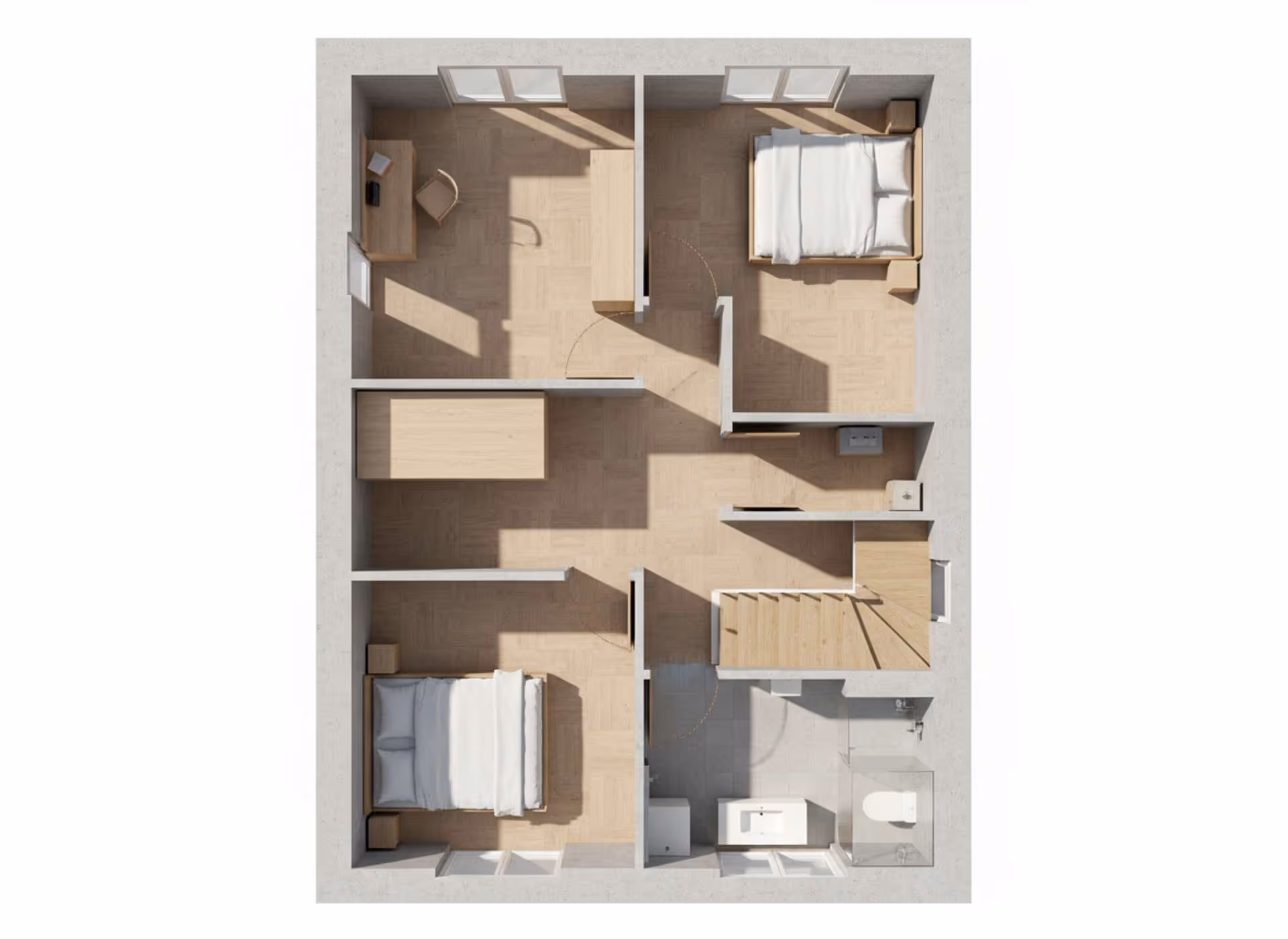 Entwurfsplanung OG in 3D