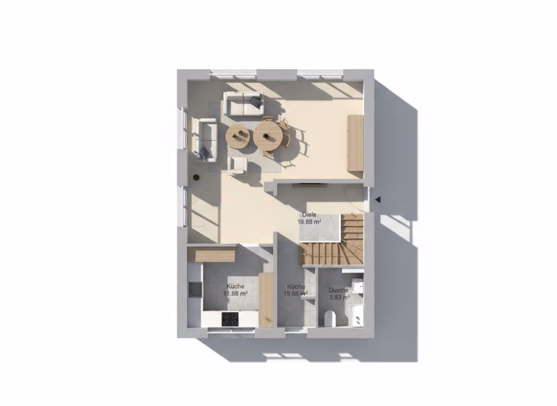 Entwurfsplanung EG in 3D