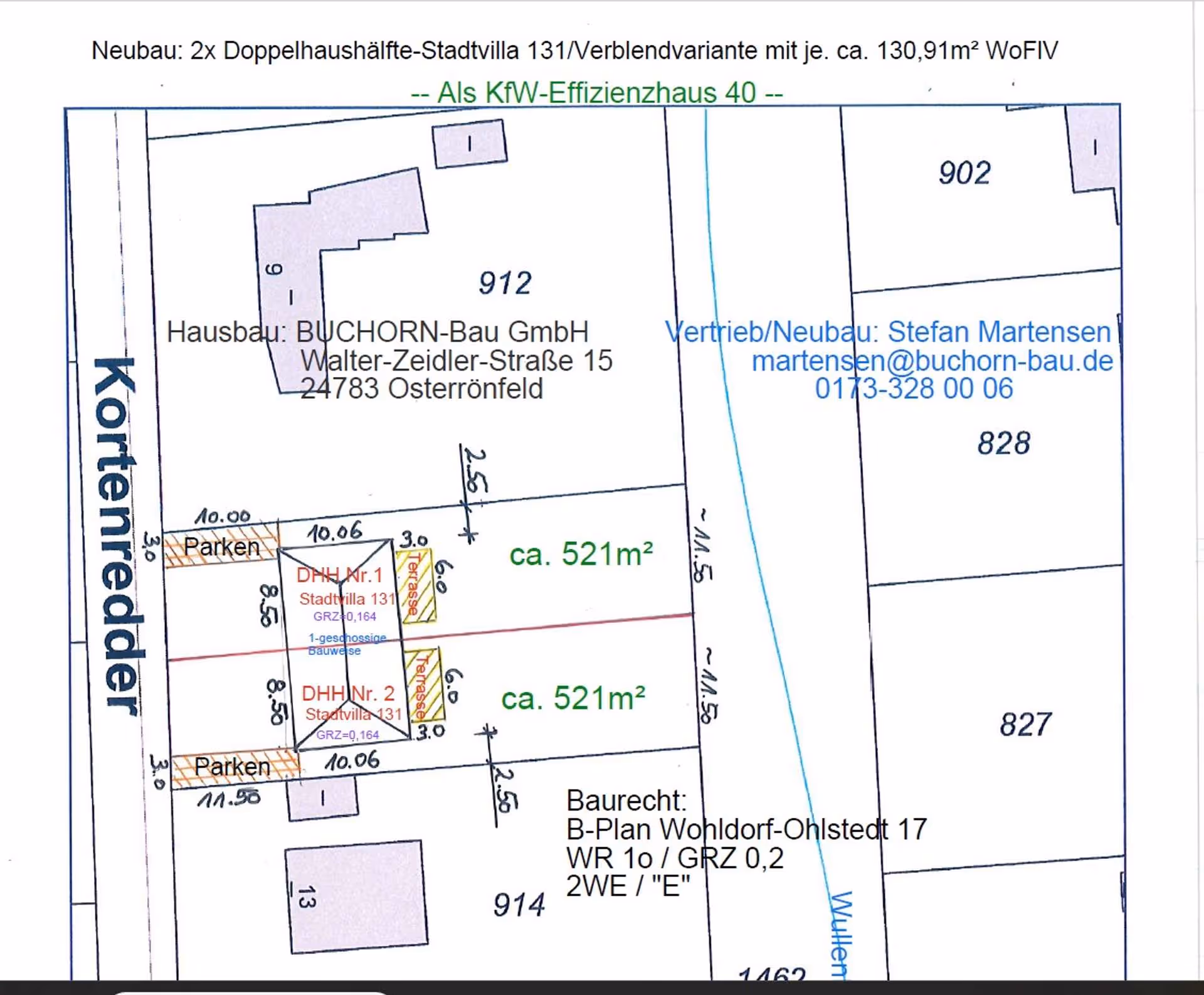 Lageplan Neubau_Vermarktung