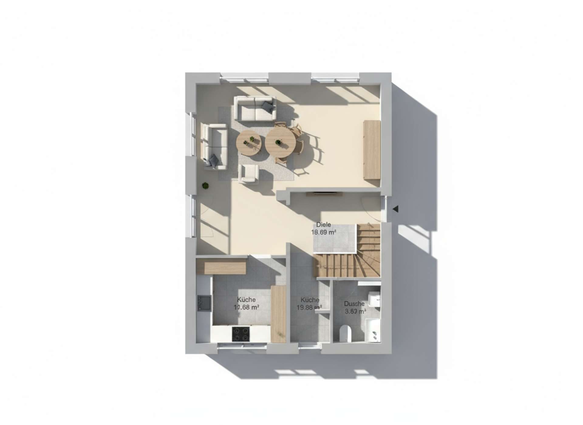 Entwurfsplanung EG in 3D