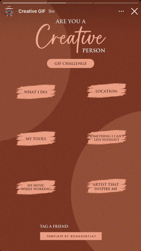 creative GIF instagram game
