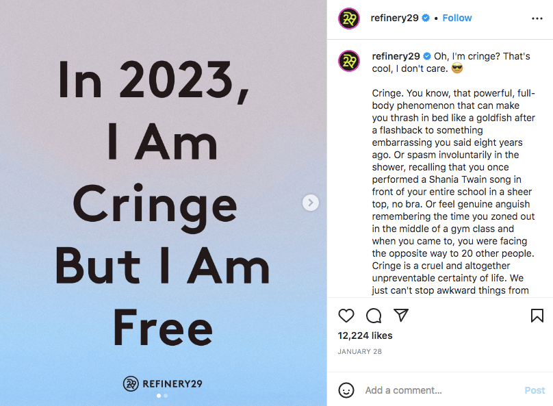 Refinery29 carousel 2023 series