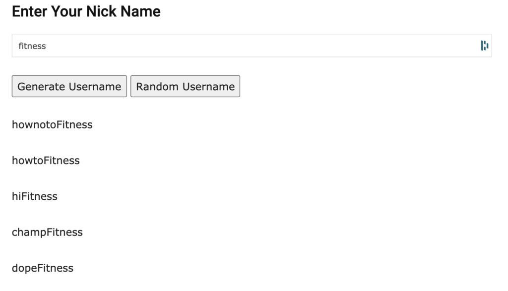 Enter your nickname 