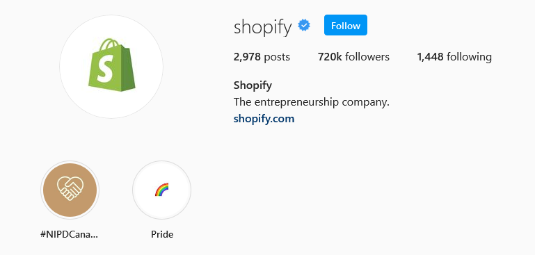 instagram brands shopify
