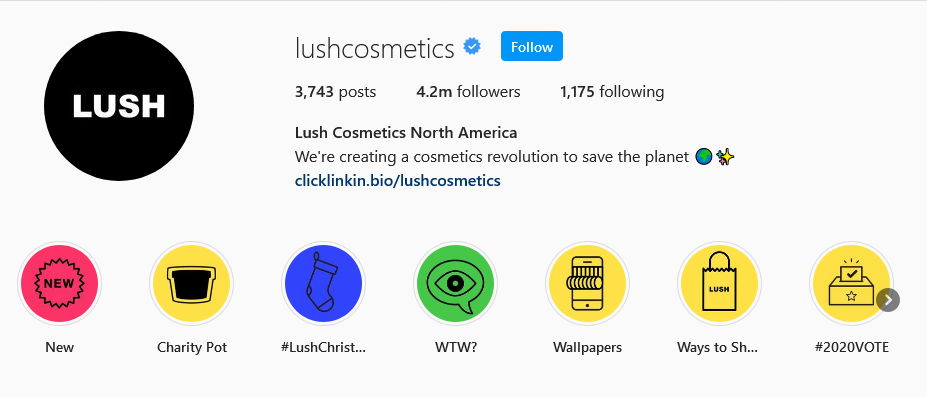 instagram brands lush cosmetics