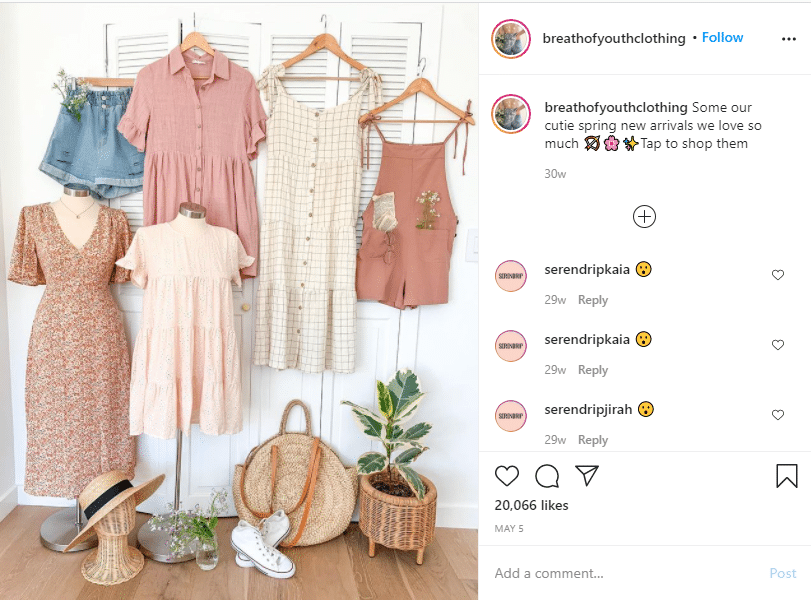 Instagram for business product tag