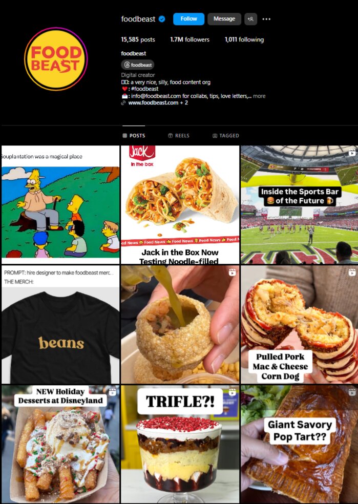 foodbeast instagram page 