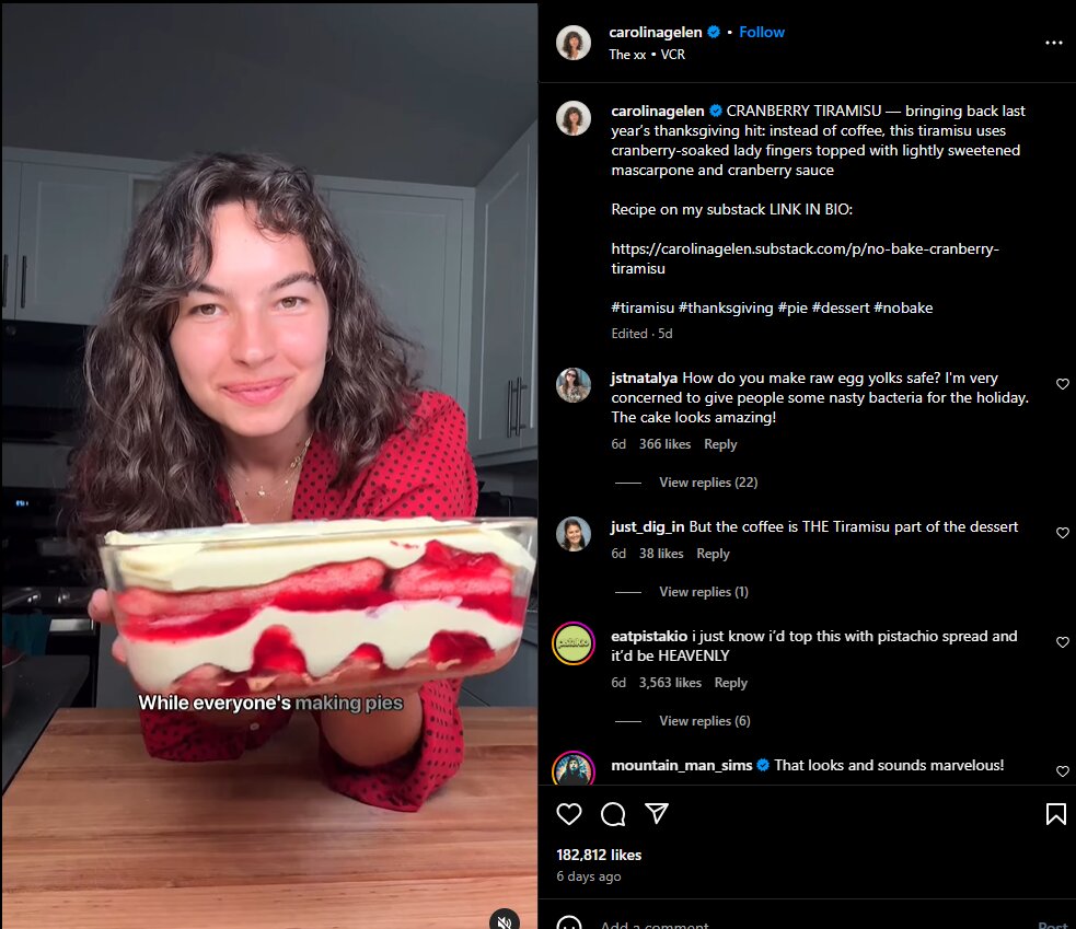 foodie instagram post example