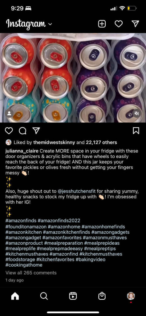 julianna_claire photo of fridge with fizzy waters