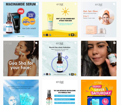 e'clat Instagram profile