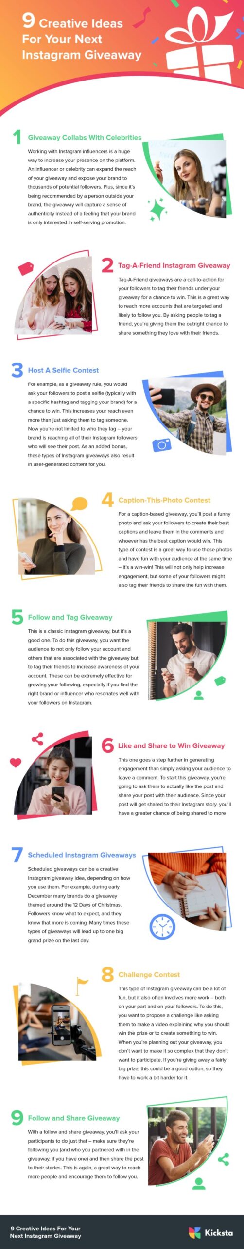 Creative ideas for your next Instagram giveaway infographic