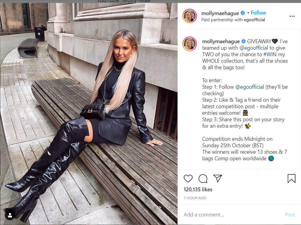 branded content instagram giveaways
