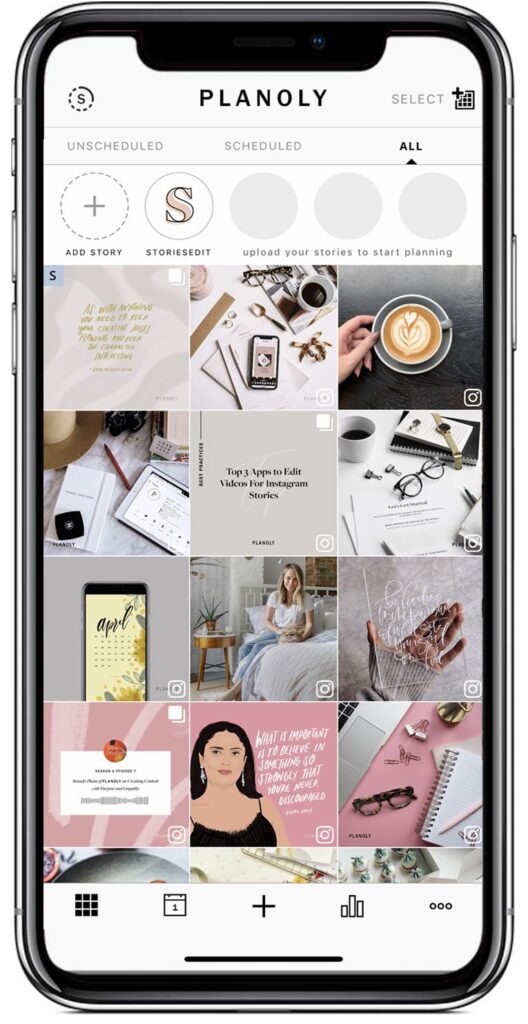 planoly- schedule Instagram content