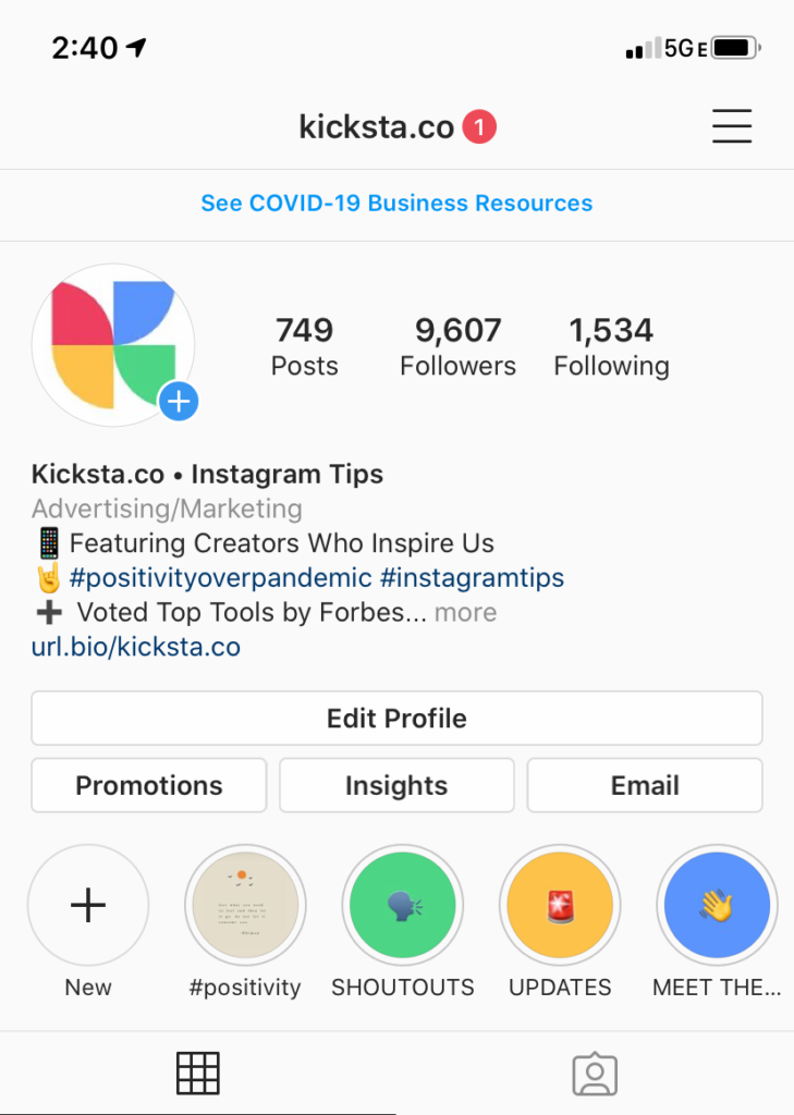 Kicksta instagram page and tips
