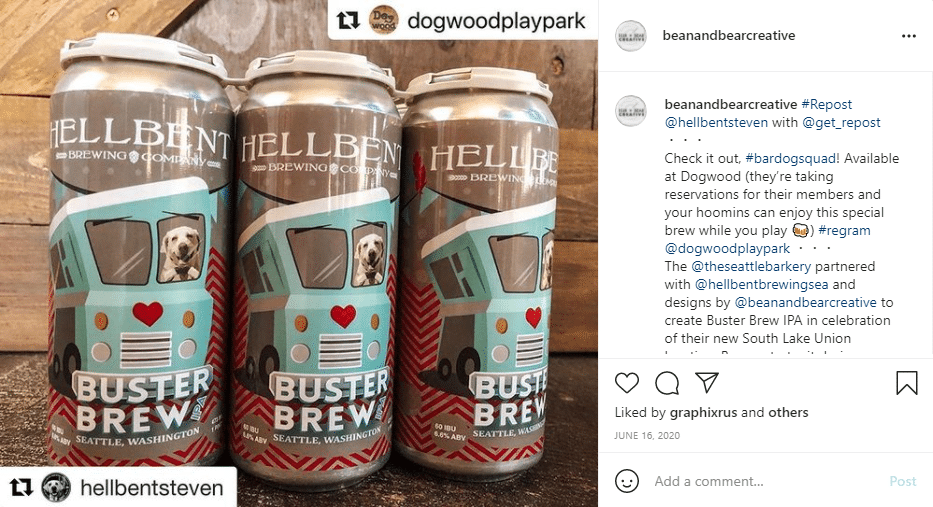 Instagram repost with partners