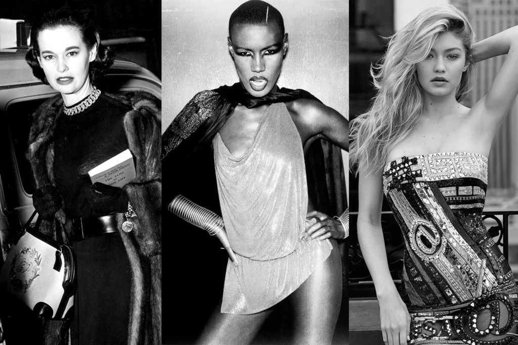 black and white picture of celebrities representing fashion girlies aesthetic 