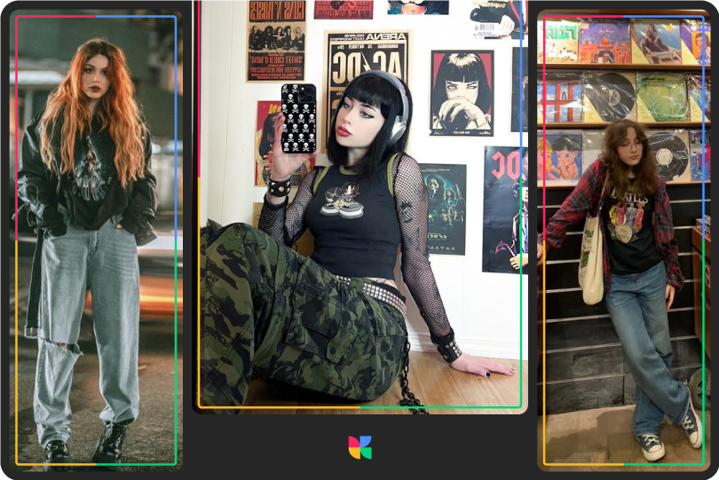 grunge girl aesthetic fashion style