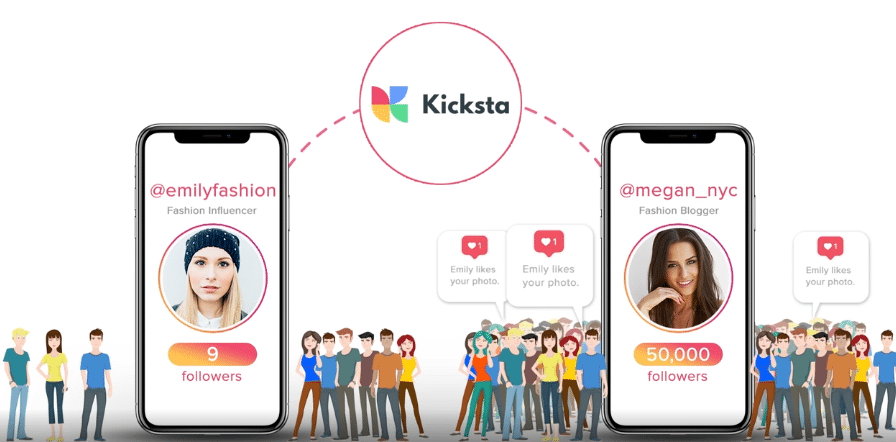 image showing how Kicksta's liking method works 