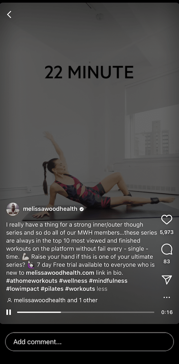 Melissa Woodhealth posting video content to promote her business