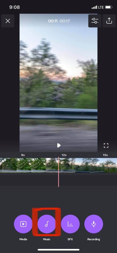 BackgroundMusic video editor and music selection