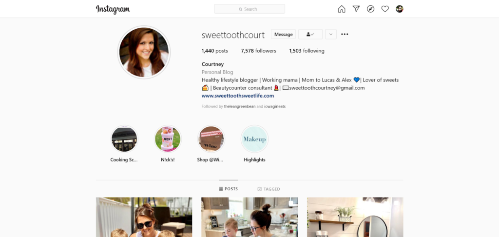 sweettoothcourt instagram bio account