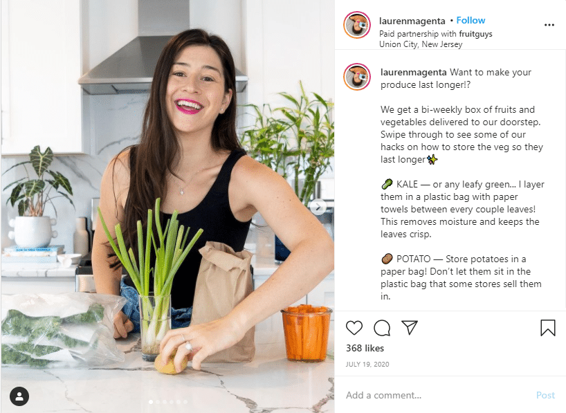 Lauren Paige Magenta micro-influencer in the lifestyle niche