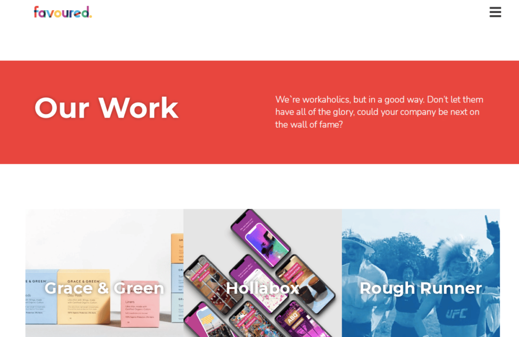 Favoured instagram agency marketing website