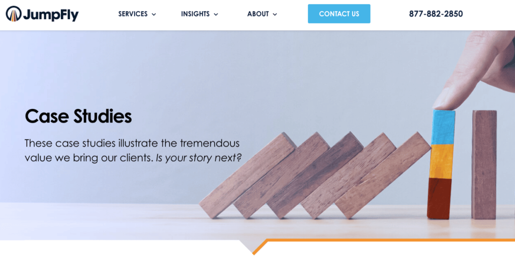 instagram marketing agency Jumpfly homepage