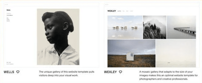 aesthetic templates for squarespace e-commerce