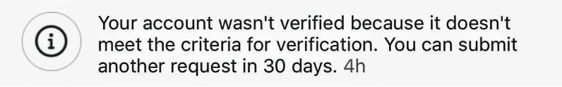 Account not verified example