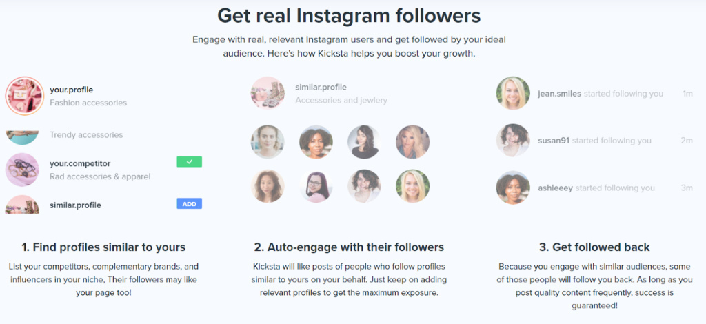 Getting real instagram followers with kicksta