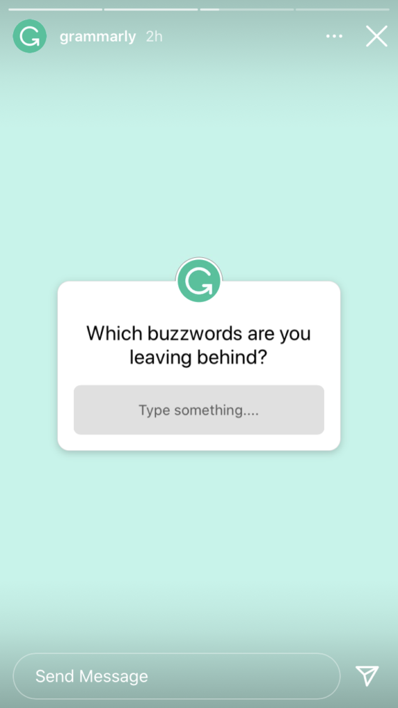 Grammarly’s Instagram feed interacting with viewers
