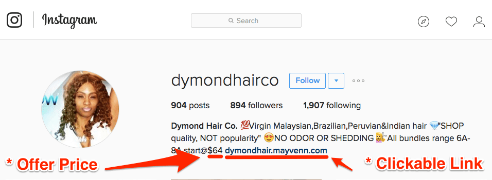 Instagram account for black friday - offer price
