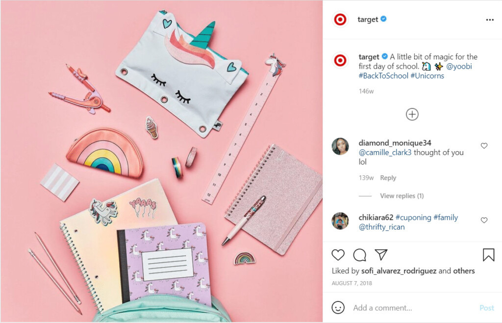 Target sells school supplies