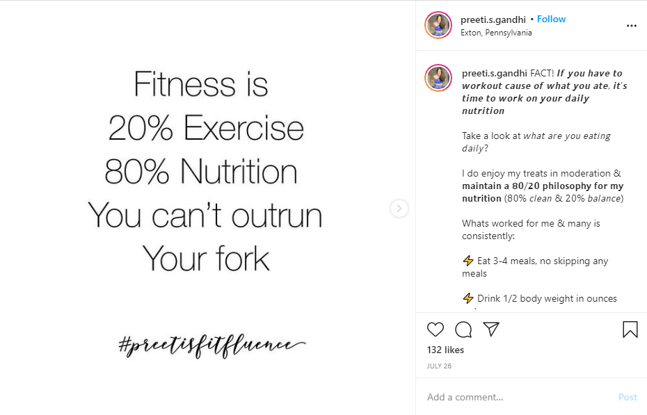 Instagram post with an eye-catching font