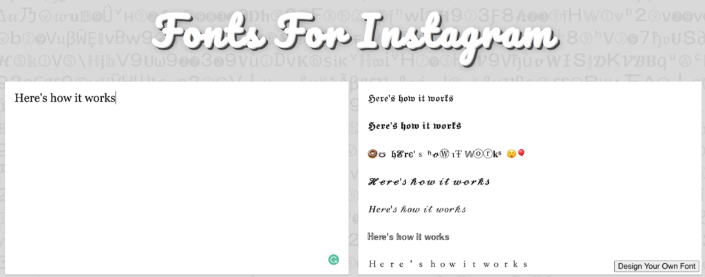fonts for instagram