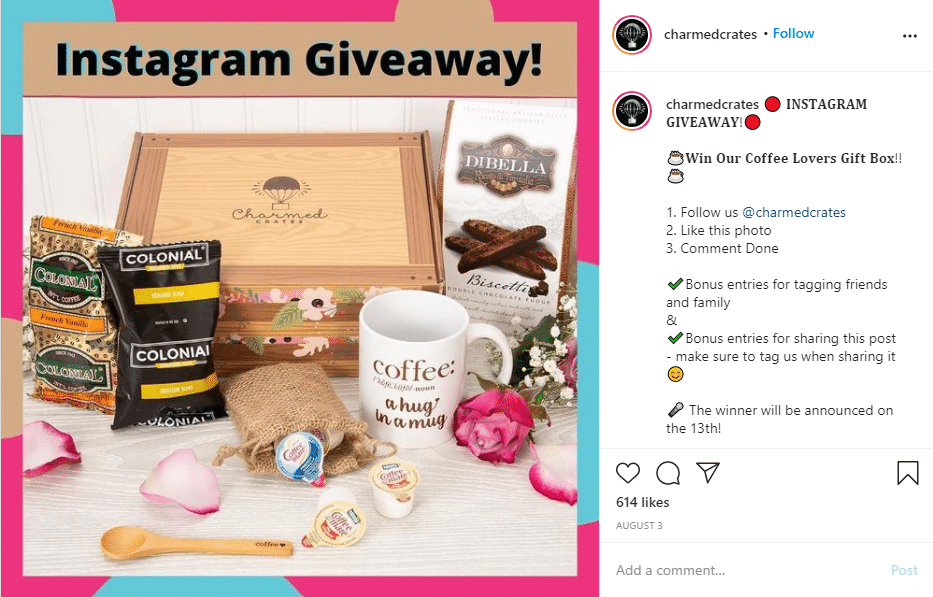 Instagram giveaway