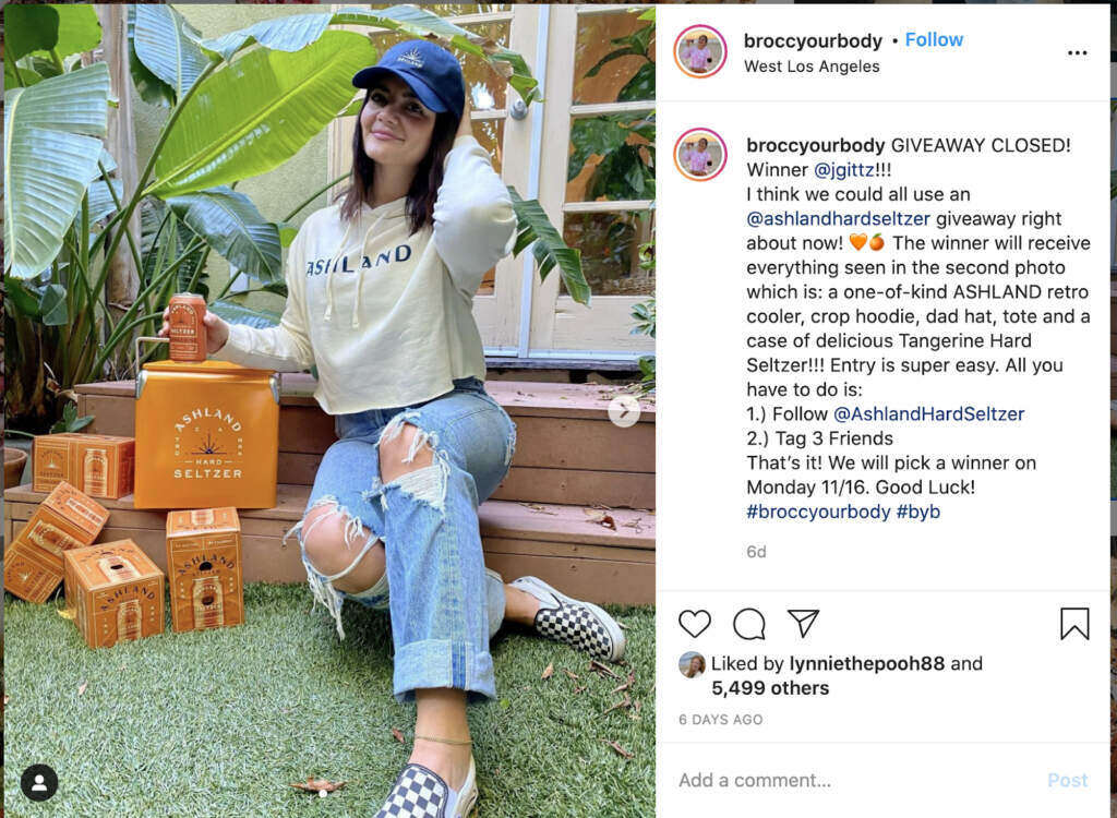 instagram for business - running a giveaway