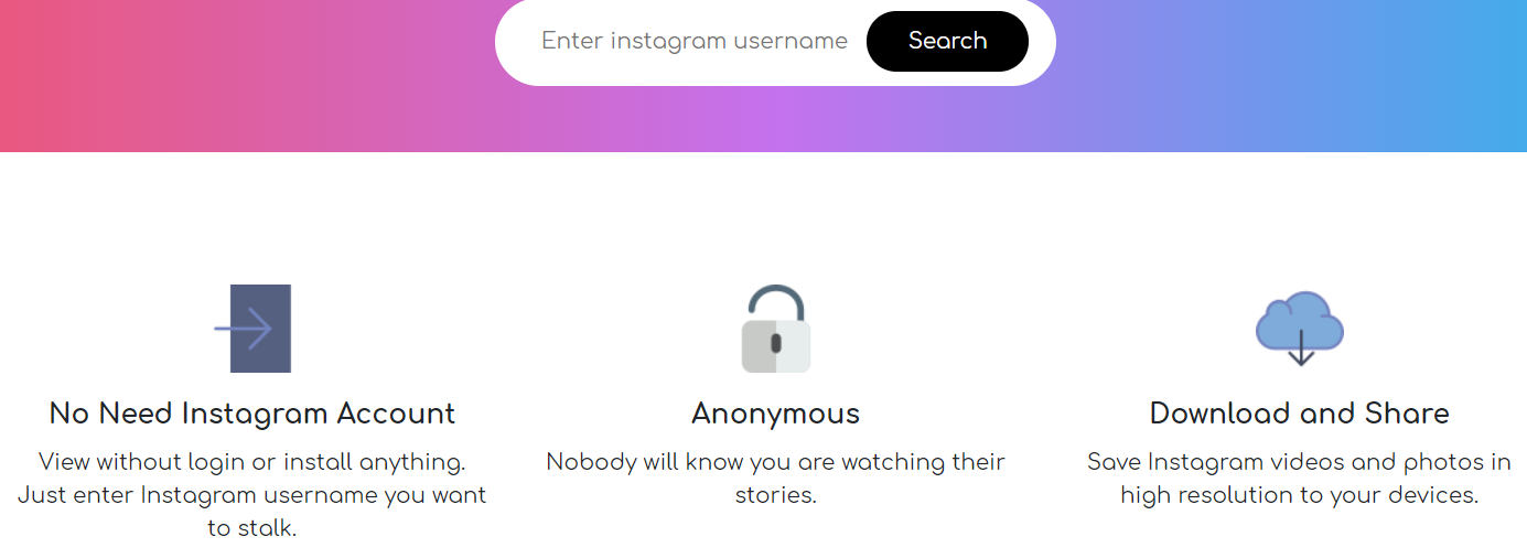 Instagram viewing service StoriesDown