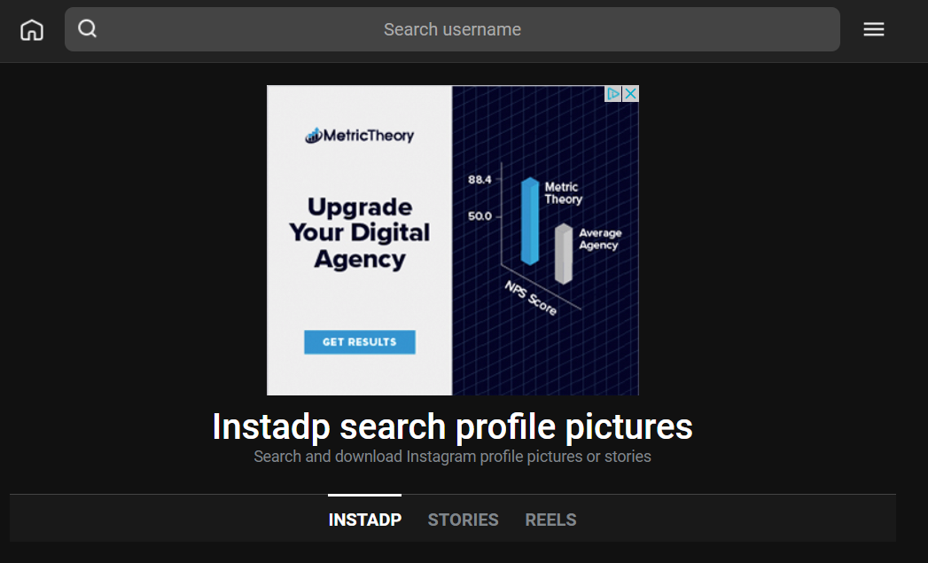 InstaDp's tool homepage