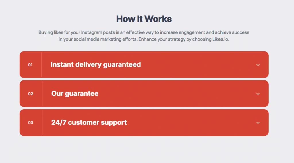likes.io how it works screenshot