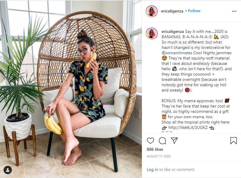 ericaligenza Affiliate Programs example instagram post