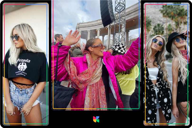 raver girls at festival
