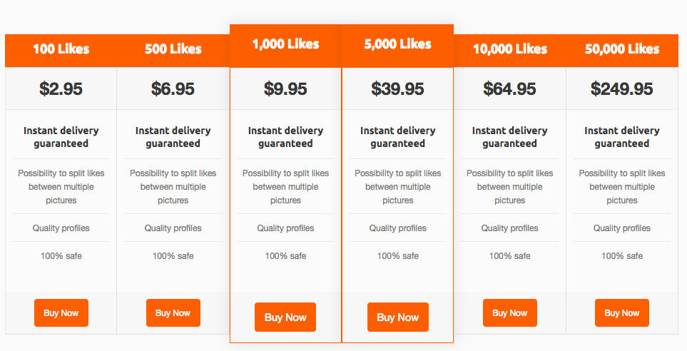 buying instagram likes price plans
