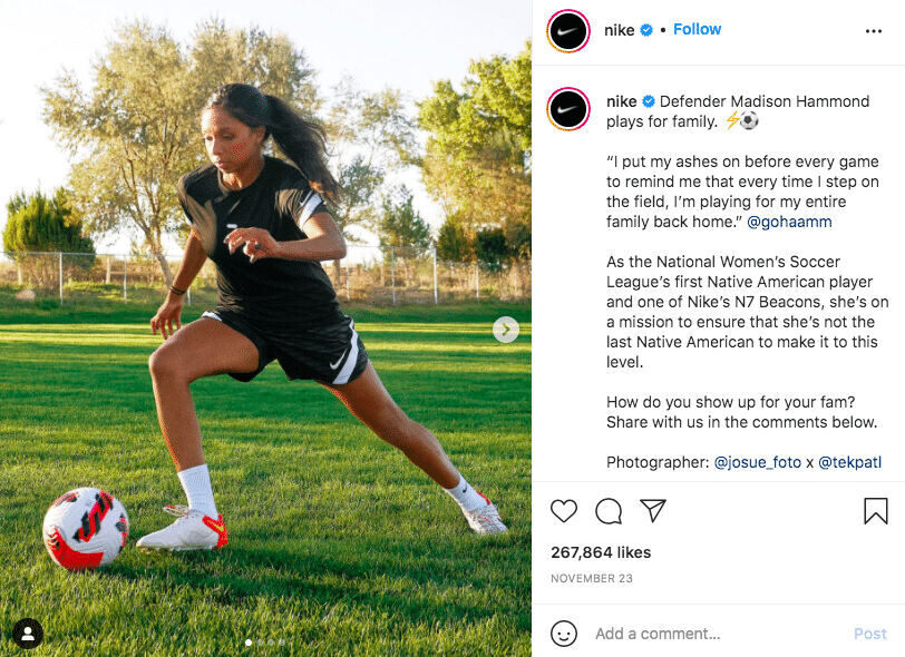 Nike storytelling for inspiration