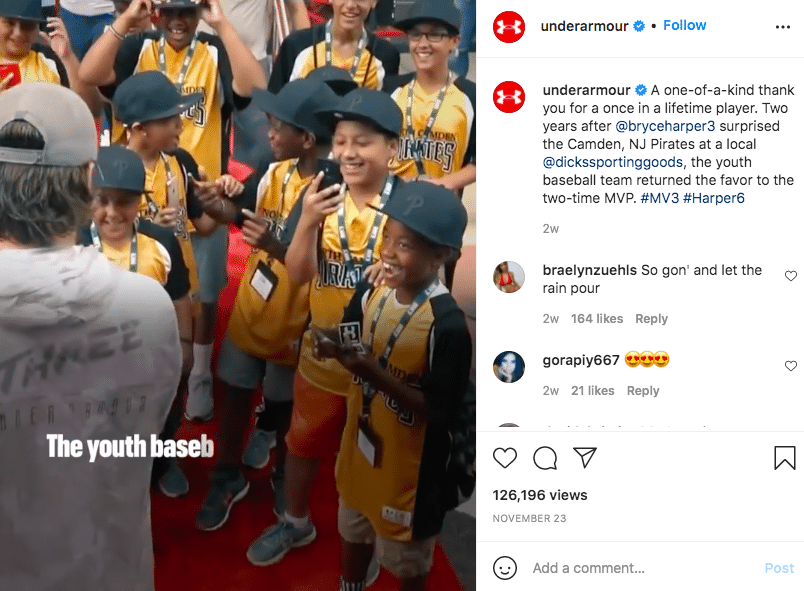 underarmour storytelling with Bryce Harper