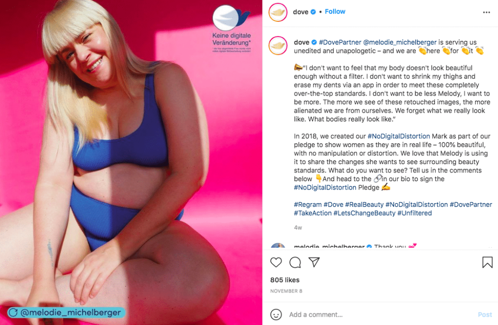 dove social media storytelling
