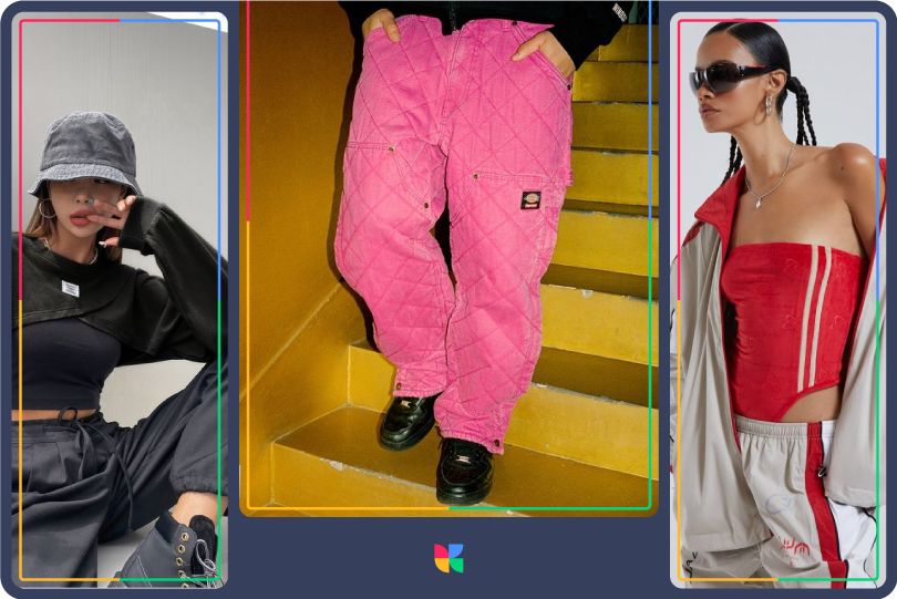 pink baggy dickies pants